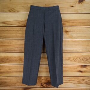 Briggs New York Dress Pants Womens Sz 10P Dark Gray Plaid Mid Rise Straight Leg